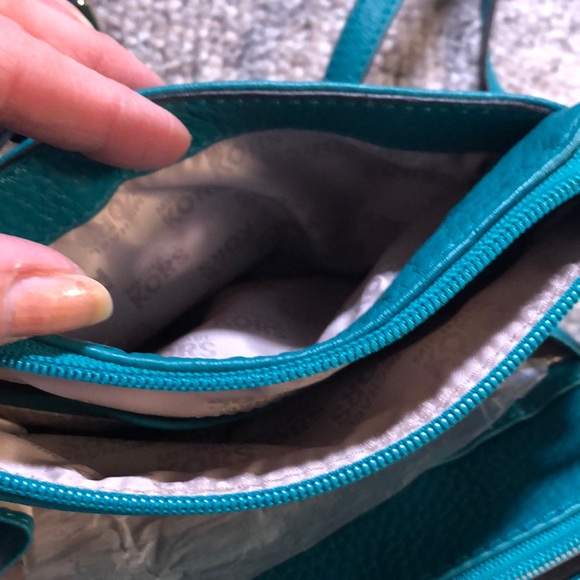 Michael Kira Fulton Crossbody- Aqua - Picture 7 of 7